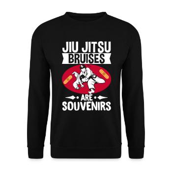 Brazilian Jiu Jitsu MMA Bjj Hugger - Unisex Pullover - Schwarz - Vorne - Alina (178cm) & Michal (187cm)