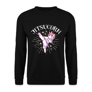 Brazilian Jiu Jitsu MMA Bjj Hugger - Unisex Pullover - Schwarz - Vorne - Alina (178cm) & Michal (187cm)