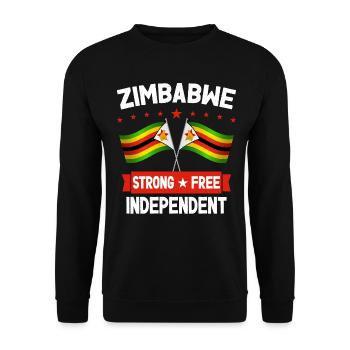 Zimbabwe - Sweat-shirt Unisexe - noir - Devant - Alina (178cm) & Michal (187cm)