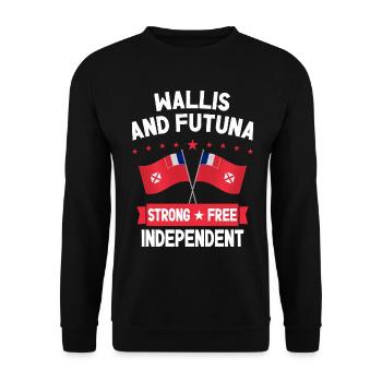 Wallis und Futuna - Unisex Pullover - Schwarz - Vorne - Alina (178cm) & Michal (187cm)