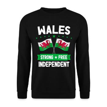 Wales - Unisex Pullover - Schwarz - Vorne - Alina (178cm) & Michal (187cm)