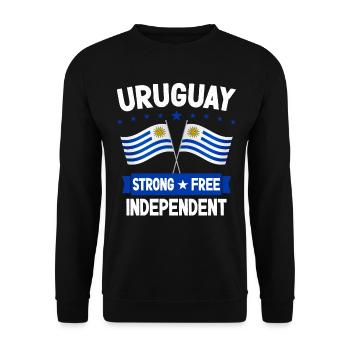 Uruguay - Unisex Pullover - Schwarz - Vorne - Alina (178cm) & Michal (187cm)