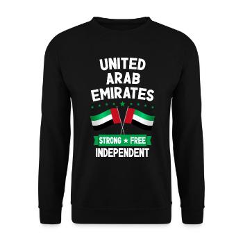 Vereinigte Arabische Emirate - Unisex Pullover - Schwarz - Vorne - Alina (178cm) & Michal (187cm)