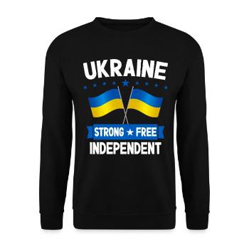 Ukraine - Unisex Pullover - Schwarz - Vorne - Alina (178cm) & Michal (187cm)