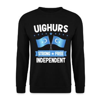 Ouïghours - Sweat-shirt Unisexe - noir - Devant - Alina (178cm) & Michal (187cm)