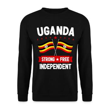 Uganda - Unisex Sweatshirt - black - Front - Alina (178cm) & Michal (187cm)