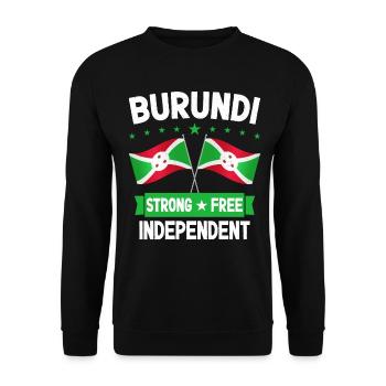 Burundi - Unisex Sweatshirt - black - Front - Alina (178cm) & Michal (187cm)
