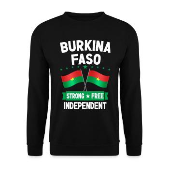 Burkina Faso - Unisex Sweatshirt - black - Front - Alina (178cm) & Michal (187cm)