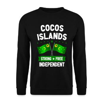 Îles Cocos - Sweat-shirt Unisexe - noir - Devant - Alina (178cm) & Michal (187cm)