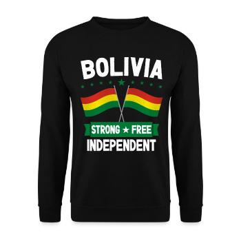 Bolivia - Unisex Sweatshirt - black - Front - Alina (178cm) & Michal (187cm)