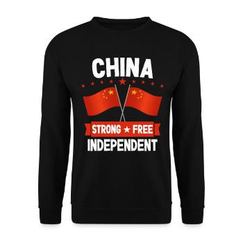 China - Unisex Pullover - Schwarz - Vorne - Alina (178cm) & Michal (187cm)