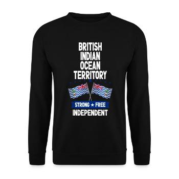 British Indian Ocean Territory - Unisex Sweatshirt - black - Front - Alina (178cm) & Michal (187cm)
