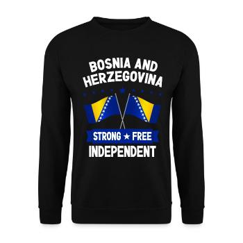 Bosnia and Herzegovina - Unisex Sweatshirt - black - Front - Alina (178cm) & Michal (187cm)