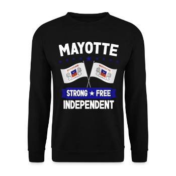 Mayotte - Unisex Sweatshirt - black - Front - Alina (178cm) & Michal (187cm)