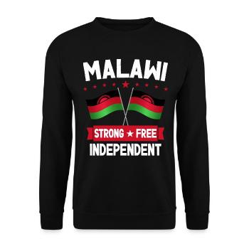 Malawi - Unisex Sweatshirt - black - Front - Alina (178cm) & Michal (187cm)