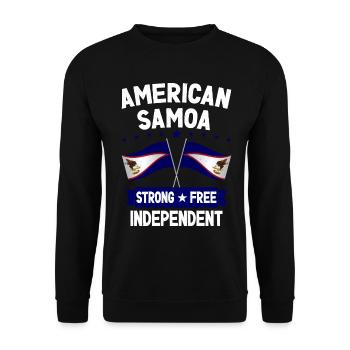 American Samoa - Unisex Sweatshirt - black - Front - Alina (178cm) & Michal (187cm)