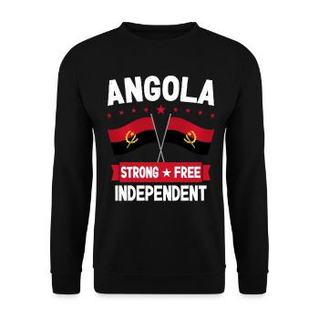 Angola - Unisex Sweatshirt - black - Front - Alina (178cm) & Michal (187cm)
