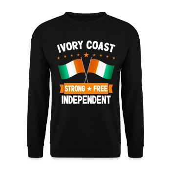 Ivory Coast - Unisex Sweatshirt - black - Front - Alina (178cm) & Michal (187cm)