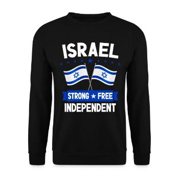Israel - Unisex Sweatshirt - black - Front - Alina (178cm) & Michal (187cm)