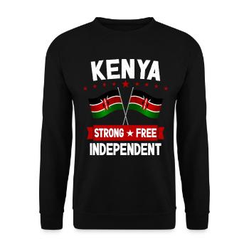Kenya - Unisex Sweatshirt - black - Front - Alina (178cm) & Michal (187cm)