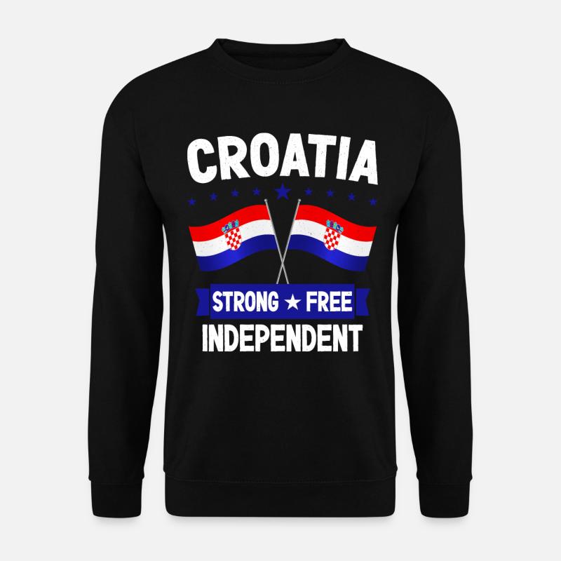 Kroatien - Unisex Pullover - Schwarz