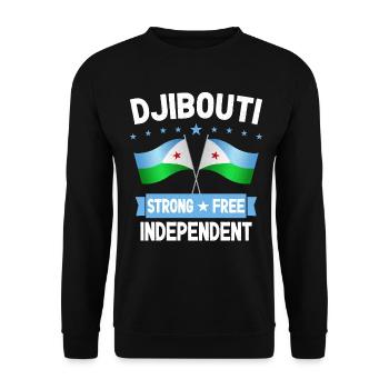 Dschibuti - Unisex Pullover - Schwarz - Vorne - Alina (178cm) & Michal (187cm)