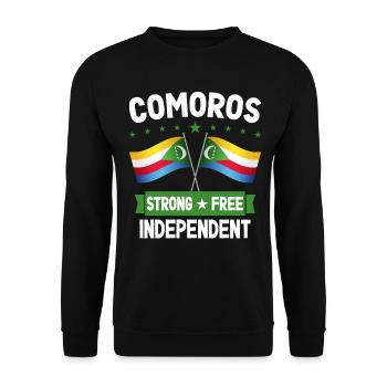 Comoros - Unisex Sweatshirt - black - Front - Alina (178cm) & Michal (187cm)