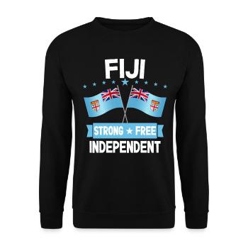 Fiji - Unisex Sweatshirt - black - Front - Alina (178cm) & Michal (187cm)