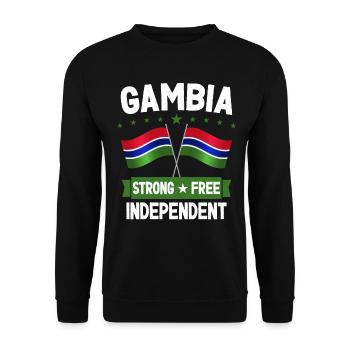 Gambia - Unisex Sweatshirt - black - Front - Alina (178cm) & Michal (187cm)