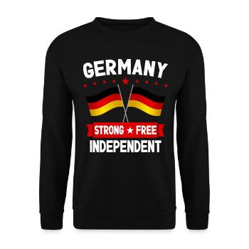 Germany - Unisex Sweatshirt - black - Front - Alina (178cm) & Michal (187cm)