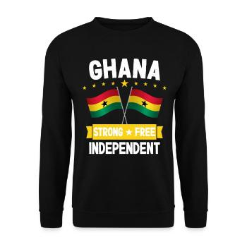Ghana - Sweat-shirt Unisexe - noir - Devant - Alina (178cm) & Michal (187cm)