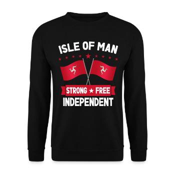 Isle of Man - Unisex Sweatshirt - black - Front - Alina (178cm) & Michal (187cm)