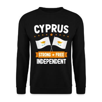Cyprus - Unisex Sweatshirt - black - Front - Alina (178cm) & Michal (187cm)
