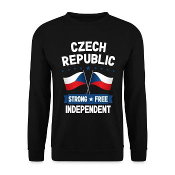 Tschechische Republik - Unisex Pullover - Schwarz - Vorne - Alina (178cm) & Michal (187cm)