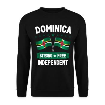 Dominica - Unisex Sweatshirt - black - Front - Alina (178cm) & Michal (187cm)