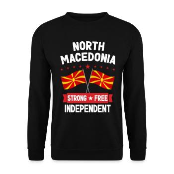 Macédoine du Nord - Sweat-shirt Unisexe - noir - Devant - Alina (178cm) & Michal (187cm)