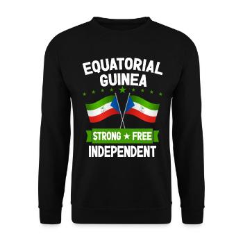 Equatorial Guinea - Unisex Sweatshirt - black - Front - Alina (178cm) & Michal (187cm)