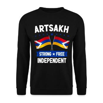 Artsakh - Sweat-shirt Unisexe - noir - Devant - Alina (178cm) & Michal (187cm)