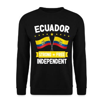 Ecuador - Unisex Pullover - Schwarz - Vorne - Alina (178cm) & Michal (187cm)