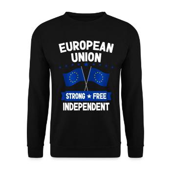 European Union - Unisex Sweatshirt - black - Front - Alina (178cm) & Michal (187cm)
