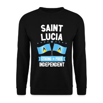 St. Lucia - Unisex Pullover - Schwarz - Vorne - Alina (178cm) & Michal (187cm)