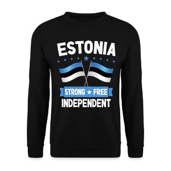 Estonia - Unisex Sweatshirt - black - Front - Alina (178cm) & Michal (187cm)
