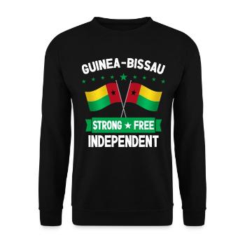 Guinea-Bissau - Unisex Sweatshirt - black - Front - Alina (178cm) & Michal (187cm)