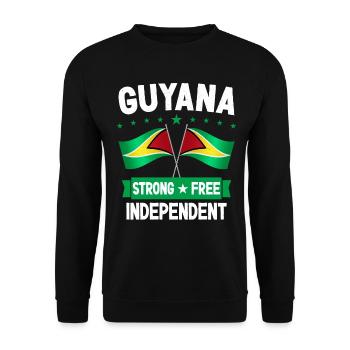 Guyana - Sweat-shirt Unisexe - noir - Devant - Alina (178cm) & Michal (187cm)