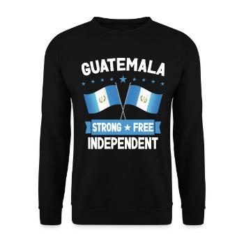 Guatemala - Unisex Sweatshirt - black - Front - Alina (178cm) & Michal (187cm)