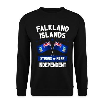 Falkland Islands - Unisex Sweatshirt - black - Front - Alina (178cm) & Michal (187cm)