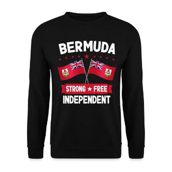 Bermuda - Unisex Sweatshirt - black - Front - Alina (178cm) & Michal (187cm)