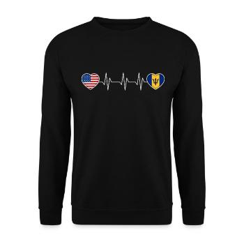Barbados - Unisex Pullover - Schwarz - Vorne - Alina (178cm) & Michal (187cm)