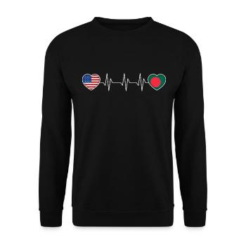 Bangladesh - Unisex Sweatshirt - black - Front - Alina (178cm) & Michal (187cm)