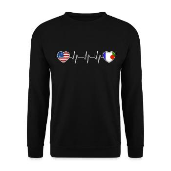 Batwa - Sweat-shirt Unisexe - noir - Devant - Alina (178cm) & Michal (187cm)